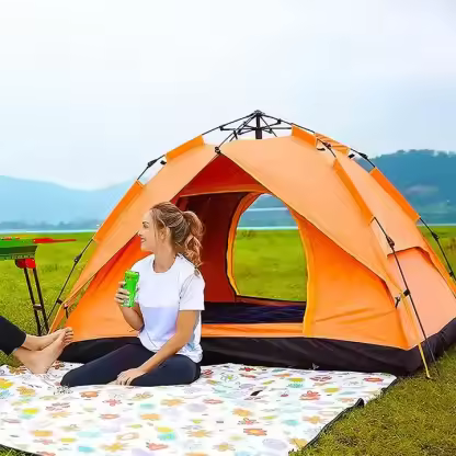 Camping Tent Double Door Outdoor Camping Tent Windproof and Waterproof Lightweight Suitable for Hiking Outdoor