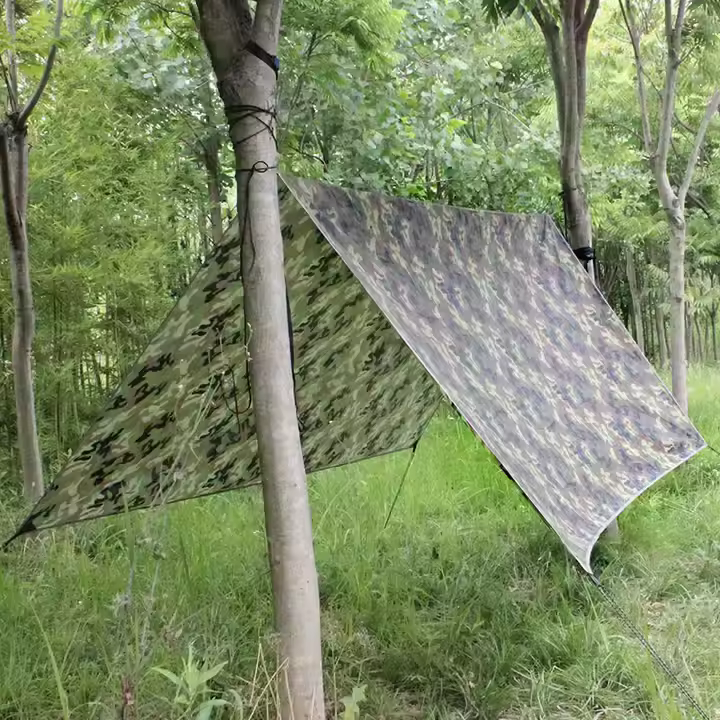 Outdoor Hammock Tarp 10*10 ft Hammock Tent Rain Tarp for Camping Camping Gear Easy Set up Including Tent Stakes and Carry Bag