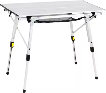 Roll up Table Top Mesh Layer Portable Camping Outdoor Table With Adjustable Height Aluminum