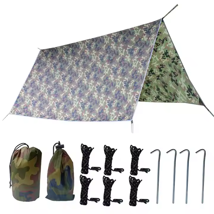 Outdoor Hammock Tarp 10*10 ft Hammock Tent Rain Tarp for Camping Camping Gear Easy Set up Including Tent Stakes and Carry Bag