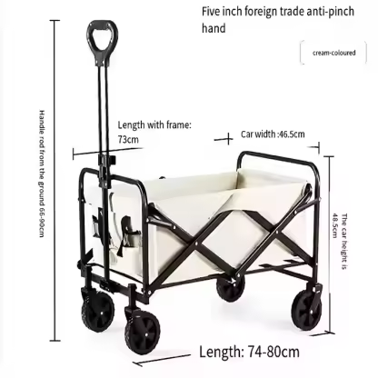 Multipurpose Folding Beach Trolley Cart Camping Ca Foldable Camping Cart Camping Folding Wagon Beach Cart