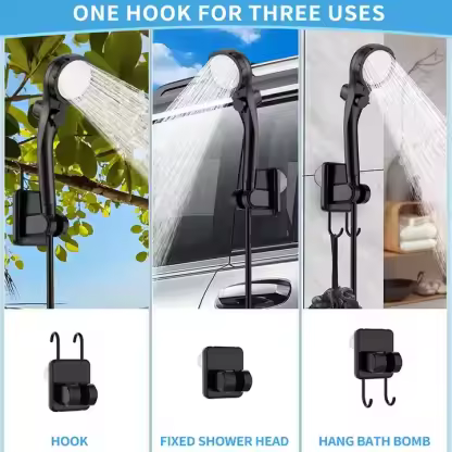 Portable Shower for Camping, 8000mAh Rechargeable Camping Shower with Intelligent LED Display, 4 Spray Modes