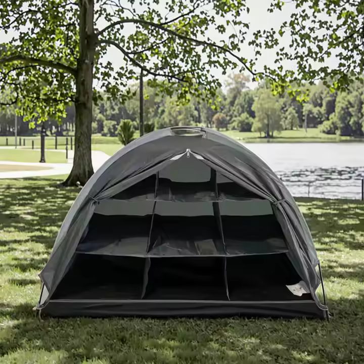 New Style Outdoor Tent & RV Camping Organizer for Storage Camping Gear and Accessories with 9-Shelf Storage