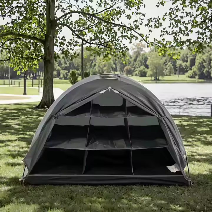 New Style Outdoor Tent & RV Camping Organizer for Storage Camping Gear and Accessories with 9-Shelf Storage