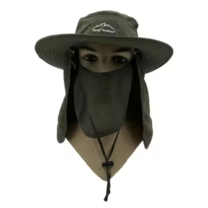 Wholesale Outdoor Dry Fast UV 50+ UV Protection Sun Hat Hiking Neck Flap Face Mask Bucket for Unisex