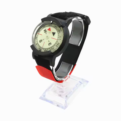 Strong Magnetic Luminous Watch Strap Compass Bracelet - Mini Survival Diving Compass for Outdoor Hiking & Camping