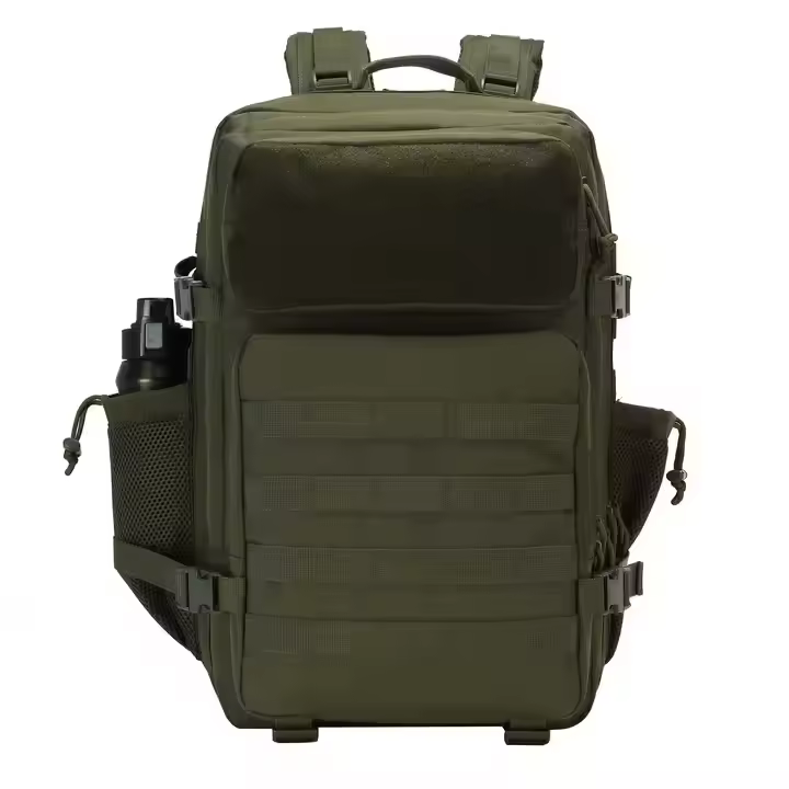 45L Large Space Waterproof Gym Backpack Fitness Men Outdoor Molle Travel Backpack Rucksack With Two Sides Water Bottle Pocket