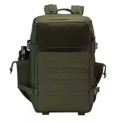 45L Large Space Waterproof Gym Backpack Fitness Men Outdoor Molle Travel Backpack Rucksack With Two Sides Water Bottle Pocket