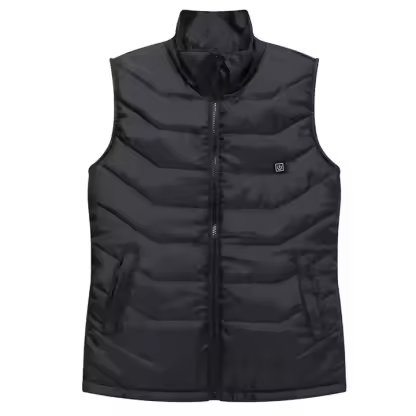 Bulk Sale Winter USB Black Girls Camping Mountaineering Running Cycle Battery Cotton Cropped Puffer Heated Vest Woman