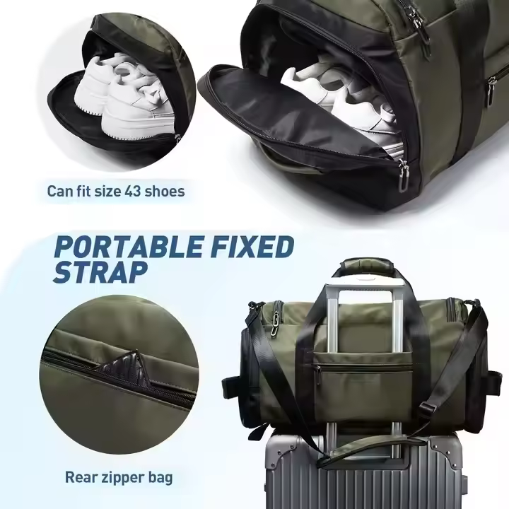 MOYYI Unisex 3-in-1 Large Capacity Oxford Duffel Bag Outdoor National Carry on Backpack Men Zipper Sports Travel Bags Gym Bags