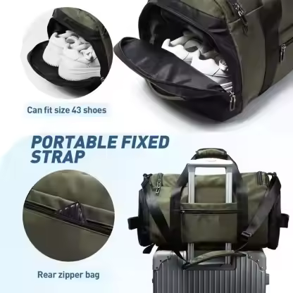 MOYYI Unisex 3-in-1 Large Capacity Oxford Duffel Bag Outdoor National Carry on Backpack Men Zipper Sports Travel Bags Gym Bags