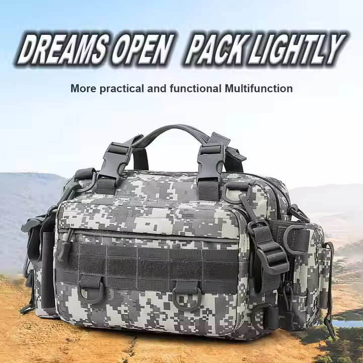 Outdoor Tactics 3P Assault Bag MOLEE Camouflage Hunting Crossbody Bag Waterproof Durable Single Shoulder Fishing Gear Bag