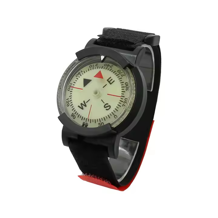 Strong Magnetic Luminous Watch Strap Compass Bracelet - Mini Survival Diving Compass for Outdoor Hiking & Camping