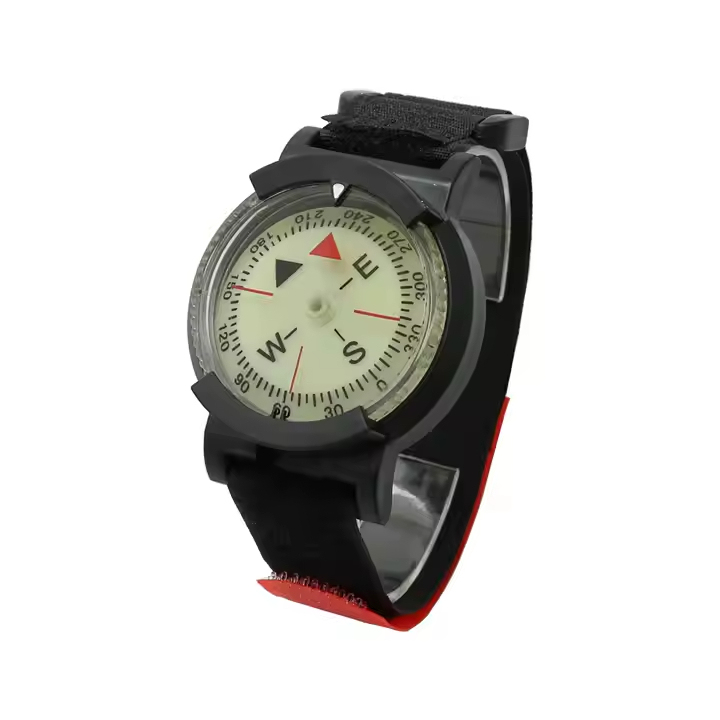 Strong Magnetic Luminous Watch Strap Compass Bracelet - Mini Survival Diving Compass for Outdoor Hiking & Camping