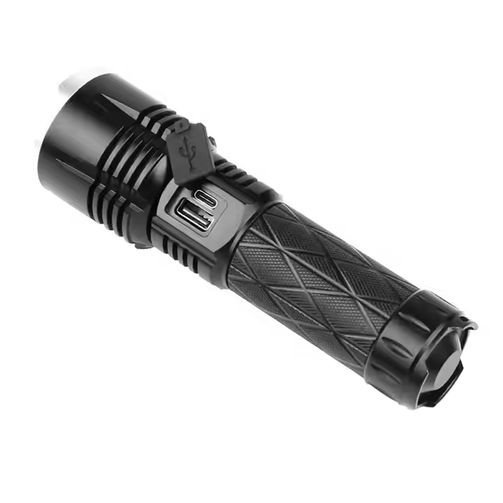 XHP90 Led High Lumen Flashlight Rechargeable 1800lm Zoomable Waterproof Camping Torch Light