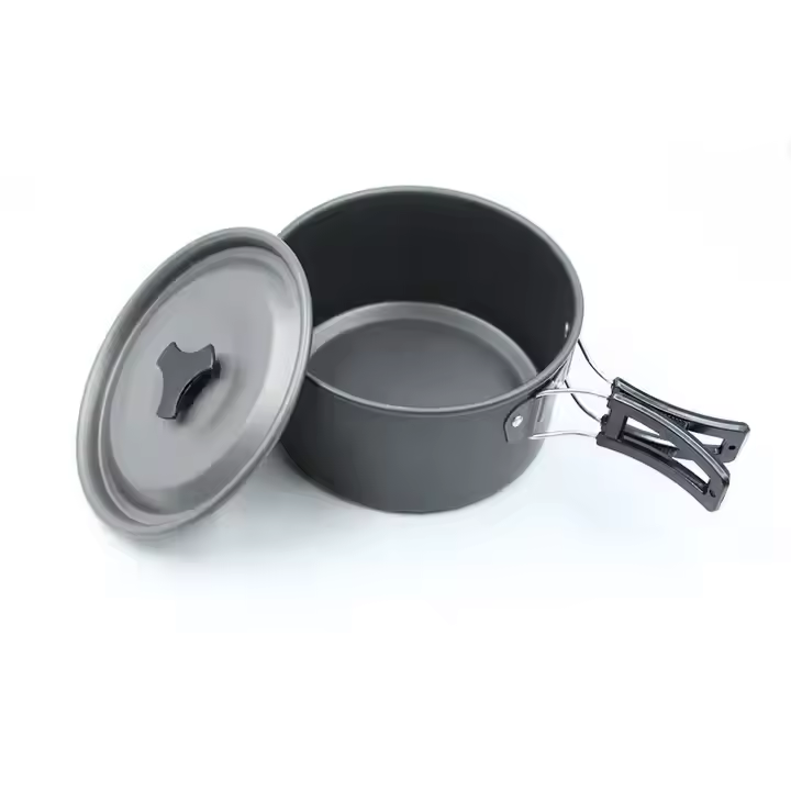 Selco Compact Camping Cookware Set Cooking Pots and Pans Kit Hiking Backpacking Lightweight Portable Camping Gear