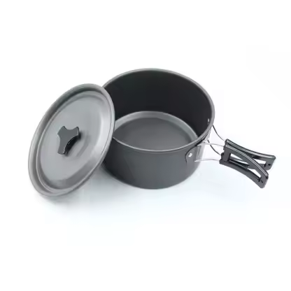 Selco Compact Camping Cookware Set Cooking Pots and Pans Kit Hiking Backpacking Lightweight Portable Camping Gear
