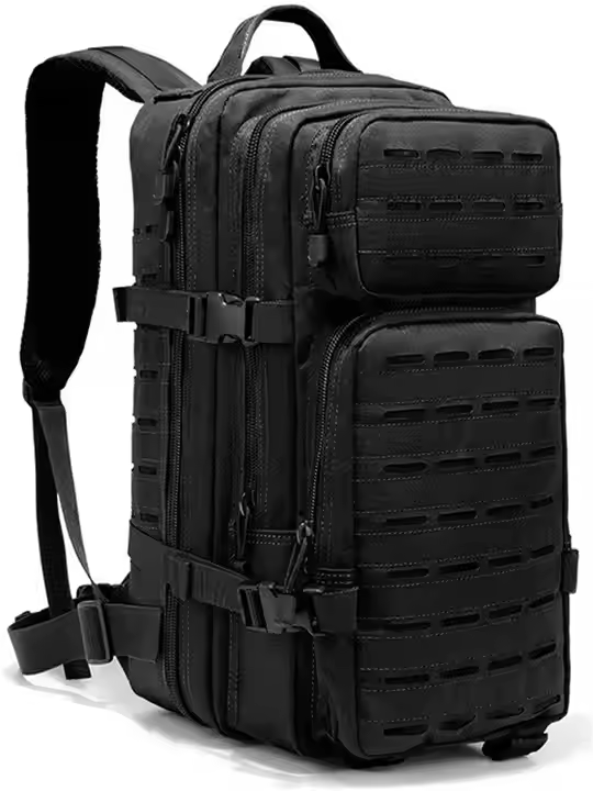 Custom Black Outdoor Waterproof Hiking Oxford Tactical Backpack Bags With Webbing