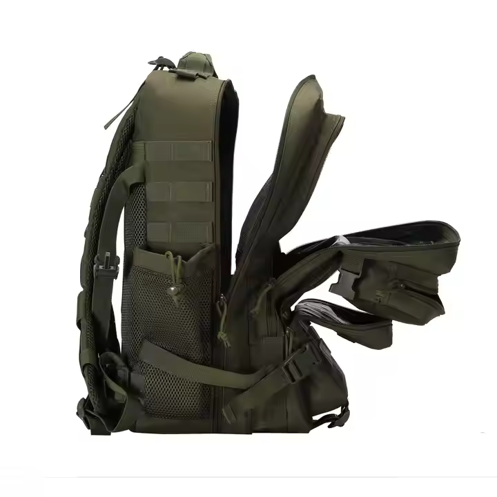 45L Large Space Waterproof Gym Backpack Fitness Men Outdoor Molle Travel Backpack Rucksack With Two Sides Water Bottle Pocket