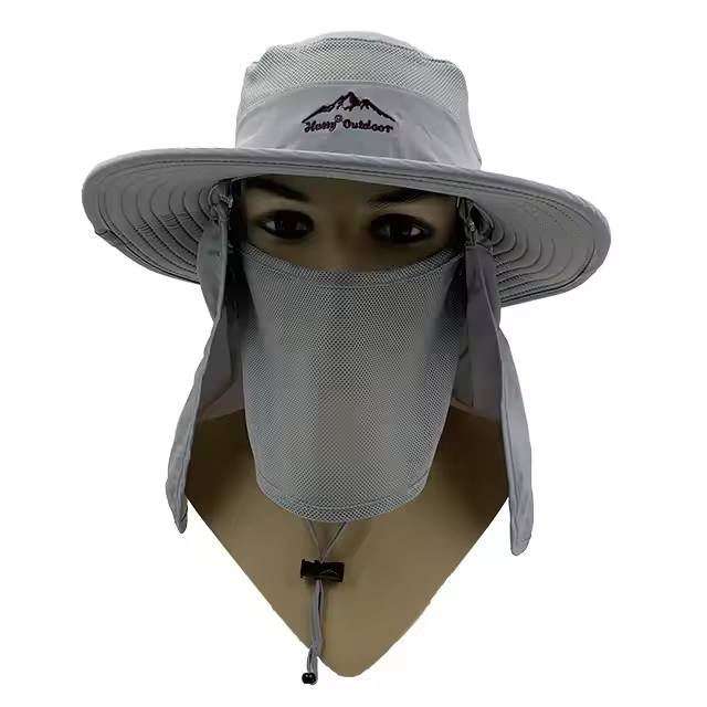 Wholesale Outdoor Dry Fast UV 50+ UV Protection Sun Hat Hiking Neck Flap Face Mask Bucket for Unisex