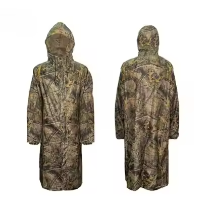 Long Sleeve Waterproof Raincoats Breathable Camouflage Motorcycle Poncho Tactical Camping Hiking Hunting Gear Rainwear