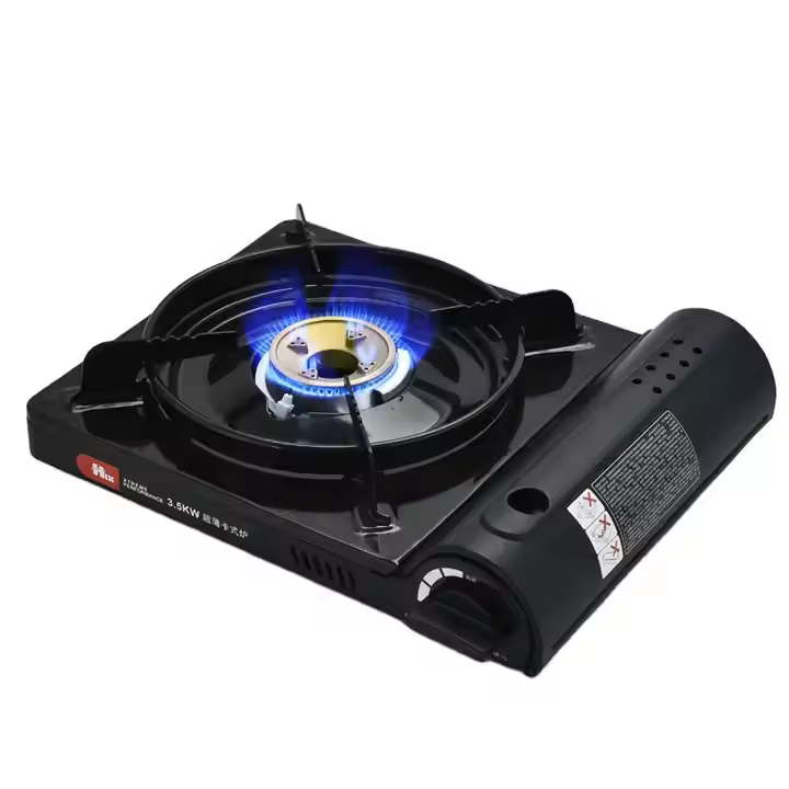 HIX Mini Outdoor Big Windbreak Ring Camping Stove Cooking Gas Stove Blue Flame Portable Butane Gas Cassette Stove