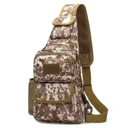 USB Charging Port Travel Crossbody Sling Bag With Bottle Holder Outdoor Men Messenger Shoulder Bag for Hiking Hunting
