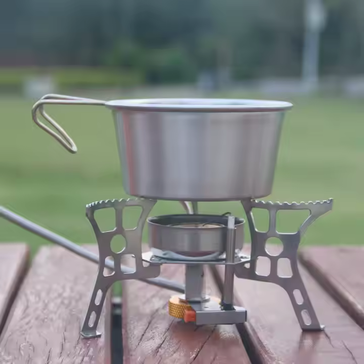 3900W Windproof Camping Gas Stove Portable Backpacking Stove with Piezo Ignition for Outdoor Camping Hiking and Picnic