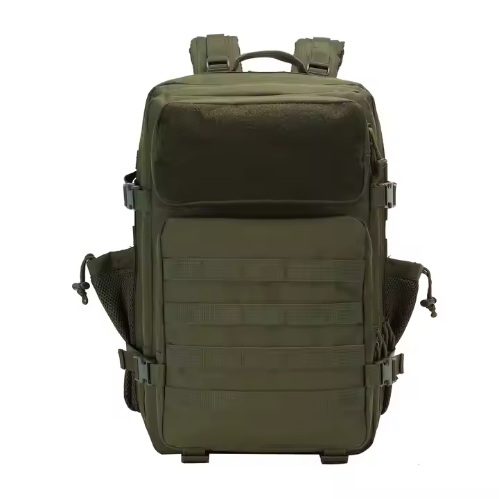 45L Large Space Waterproof Gym Backpack Fitness Men Outdoor Molle Travel Backpack Rucksack With Two Sides Water Bottle Pocket