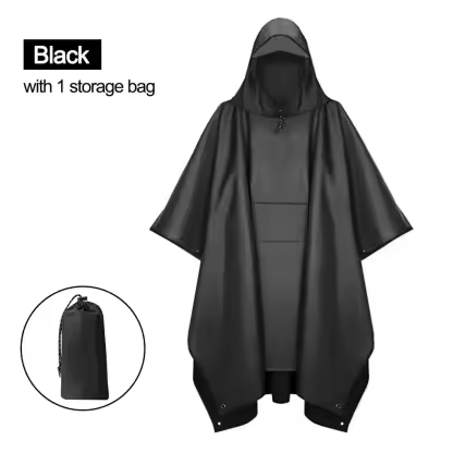 Outdoor Raincoat Women Men Hooded Long Raincoat Unisex Rain Poncho Camping Hiking Waterproof Rainwear Suit