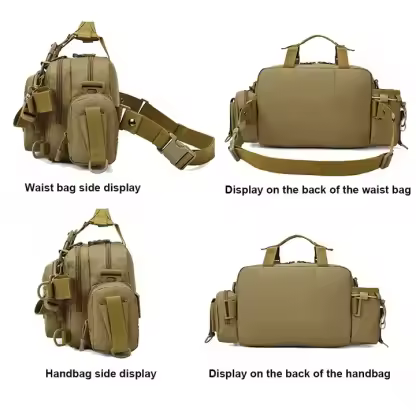 Outdoor Tactics 3P Assault Bag MOLEE Camouflage Hunting Crossbody Bag Waterproof Durable Single Shoulder Fishing Gear Bag