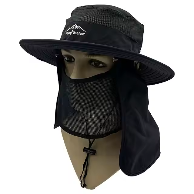Wholesale Outdoor Dry Fast UV 50+ UV Protection Sun Hat Hiking Neck Flap Face Mask Bucket for Unisex