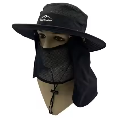 Wholesale Outdoor Dry Fast UV 50+ UV Protection Sun Hat Hiking Neck Flap Face Mask Bucket for Unisex