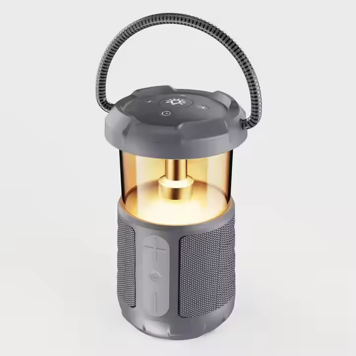 New LED Flame Lamp Portable Speakers Light Bluetooth Party Light Stereo Flickering Night Light Outdoor Camping Stereo Speaker