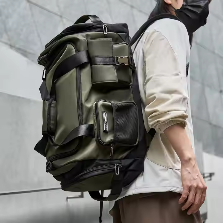 MOYYI Unisex 3-in-1 Large Capacity Oxford Duffel Bag Outdoor National Carry on Backpack Men Zipper Sports Travel Bags Gym Bags
