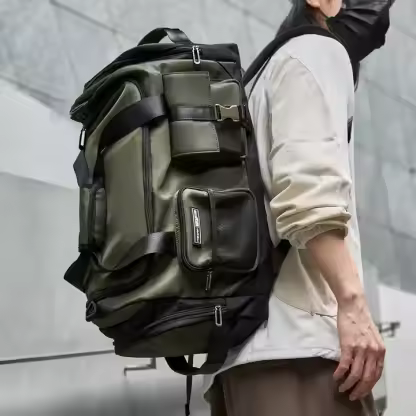 MOYYI Unisex 3-in-1 Large Capacity Oxford Duffel Bag Outdoor National Carry on Backpack Men Zipper Sports Travel Bags Gym Bags