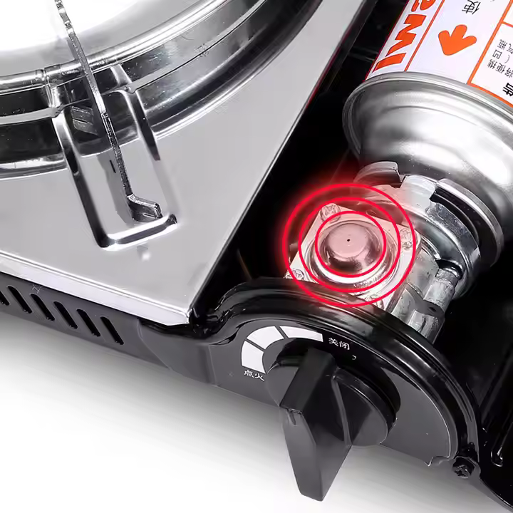 HIX Mini Outdoor Big Windbreak Ring Camping Stove Cooking Gas Stove Blue Flame Portable Butane Gas Cassette Stove