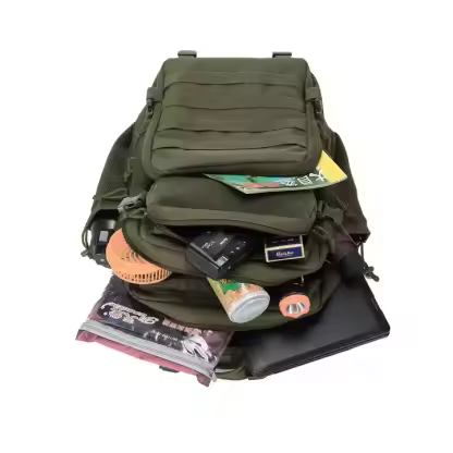 45L Large Space Waterproof Gym Backpack Fitness Men Outdoor Molle Travel Backpack Rucksack With Two Sides Water Bottle Pocket