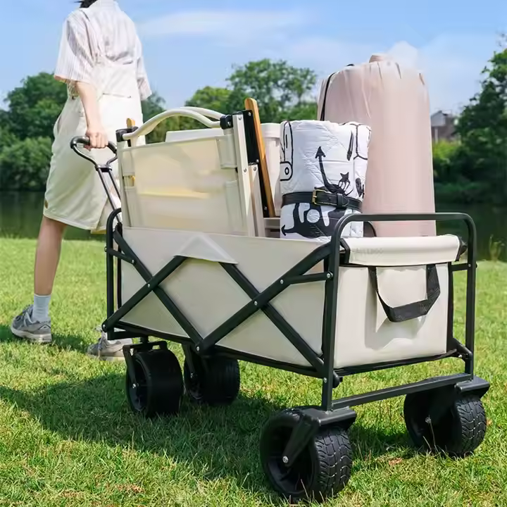 Multipurpose Folding Beach Trolley Cart Camping Ca Foldable Camping Cart Camping Folding Wagon Beach Cart