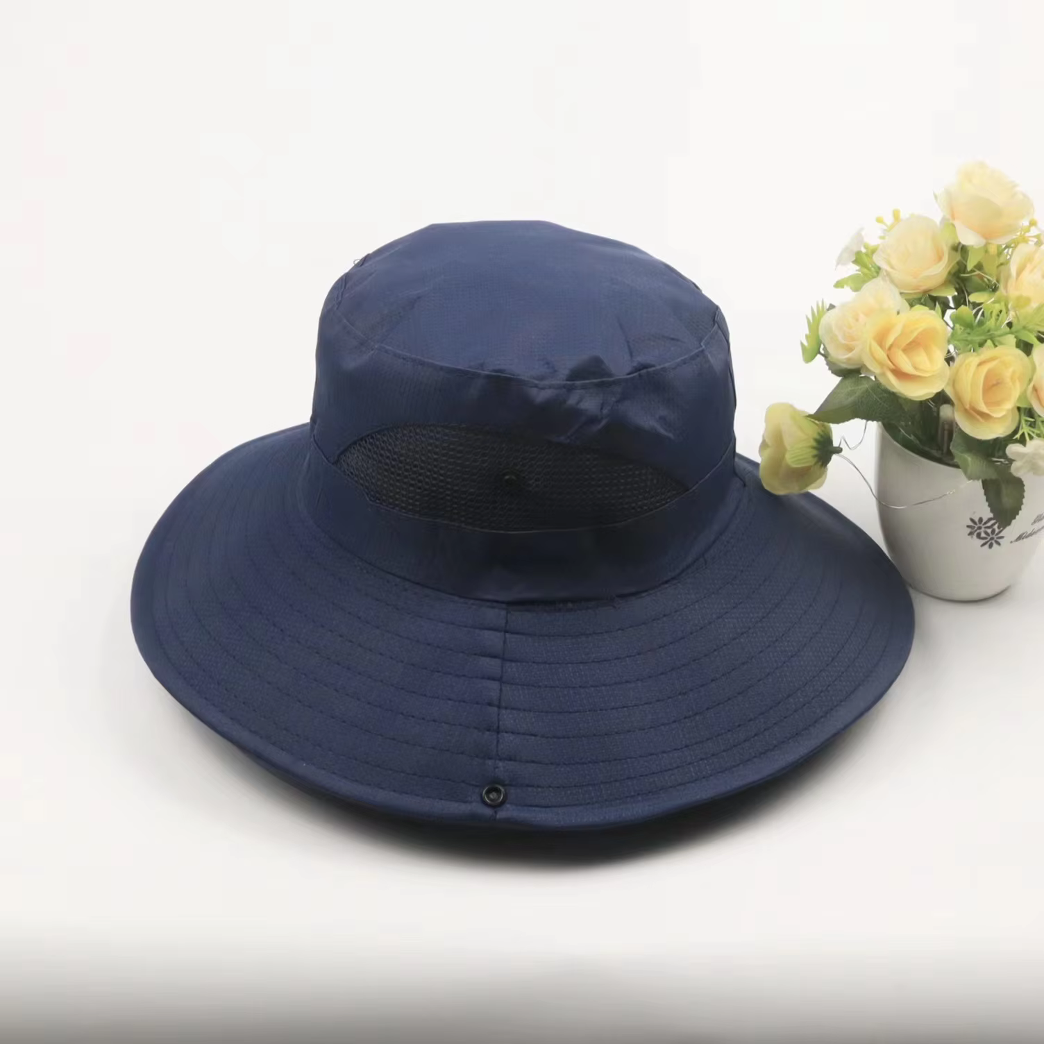 2025 Men Sun Hat UPF50+ Outdoor Fast Dry Mesh Wide Brim Bucket Safari Cap Foldable Waterproof Custom Logo Fishing Hats