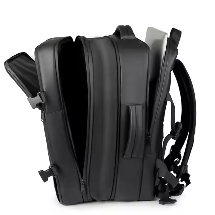 Luxury Business Waterproof Airback Outdoors Vacuum Compression Laptop Backpack Expandable Large Capacity Travel Backpack for Men