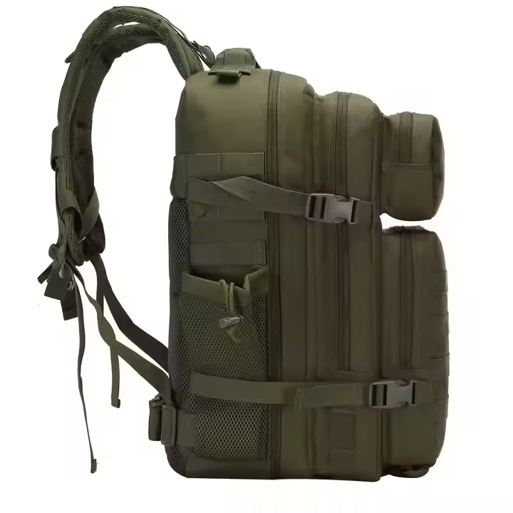 45L Large Space Waterproof Gym Backpack Fitness Men Outdoor Molle Travel Backpack Rucksack With Two Sides Water Bottle Pocket