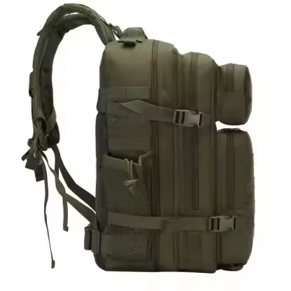 45L Large Space Waterproof Gym Backpack Fitness Men Outdoor Molle Travel Backpack Rucksack With Two Sides Water Bottle Pocket