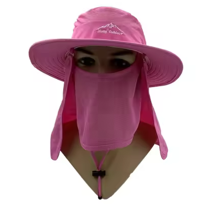 Wholesale Outdoor Dry Fast UV 50+ UV Protection Sun Hat Hiking Neck Flap Face Mask Bucket for Unisex