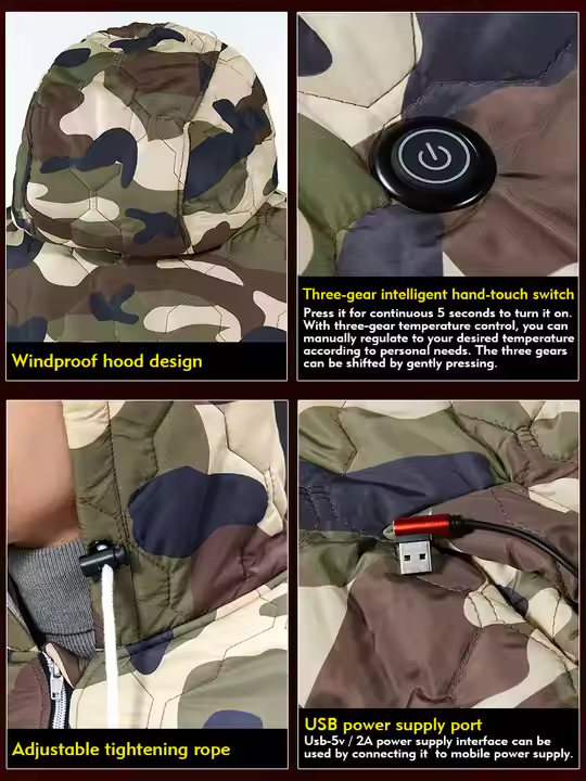 Multipurpose Outdoor Adult Blanket Travel Mountaineering Camping Portable Water-resistant Wearable Heated Sleeping Bag