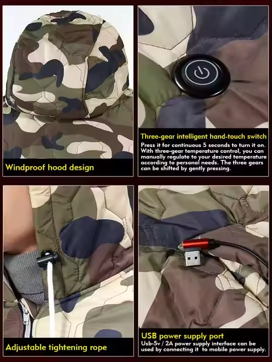 Multipurpose Outdoor Adult Blanket Travel Mountaineering Camping Portable Water-resistant Wearable Heated Sleeping Bag