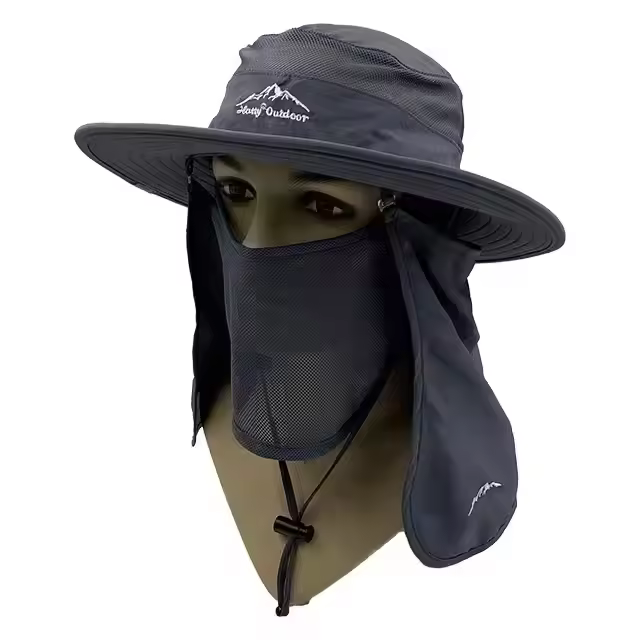 Wholesale Outdoor Dry Fast UV 50+ UV Protection Sun Hat Hiking Neck Flap Face Mask Bucket for Unisex