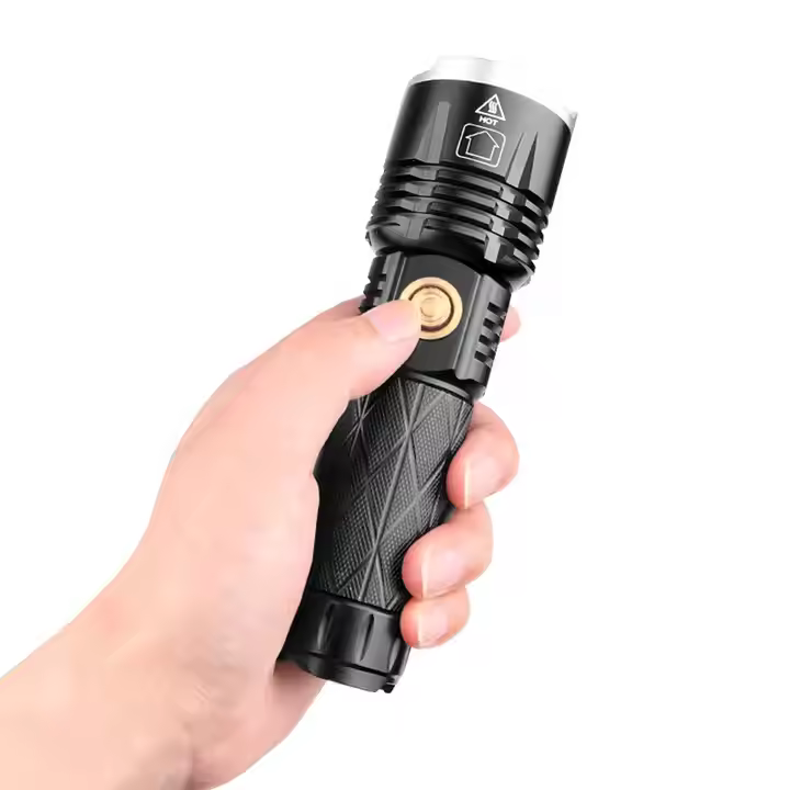 XHP90 Led High Lumen Flashlight Rechargeable 1800lm Zoomable Waterproof Camping Torch Light