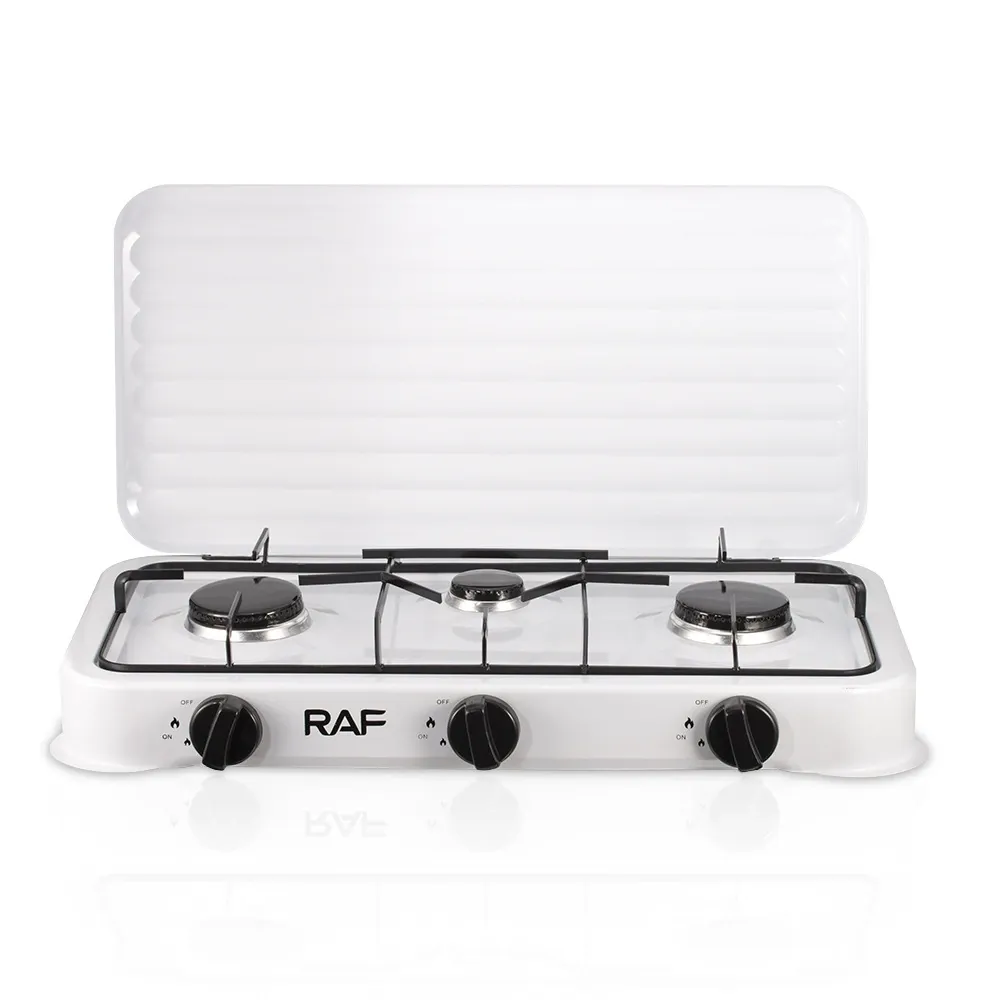 3-Burner Portable Propane Camping Stove – Stainless Steel Outdoor Gas Cooker with Adjustable Burners, Wind Guards & Heavy-Duty Handle for Camping, Tailgating & BBQ