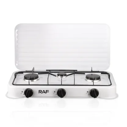3-Burner Portable Propane Camping Stove – Stainless Steel Outdoor Gas Cooker with Adjustable Burners, Wind Guards & Heavy-Duty Handle for Camping, Tailgating & BBQ